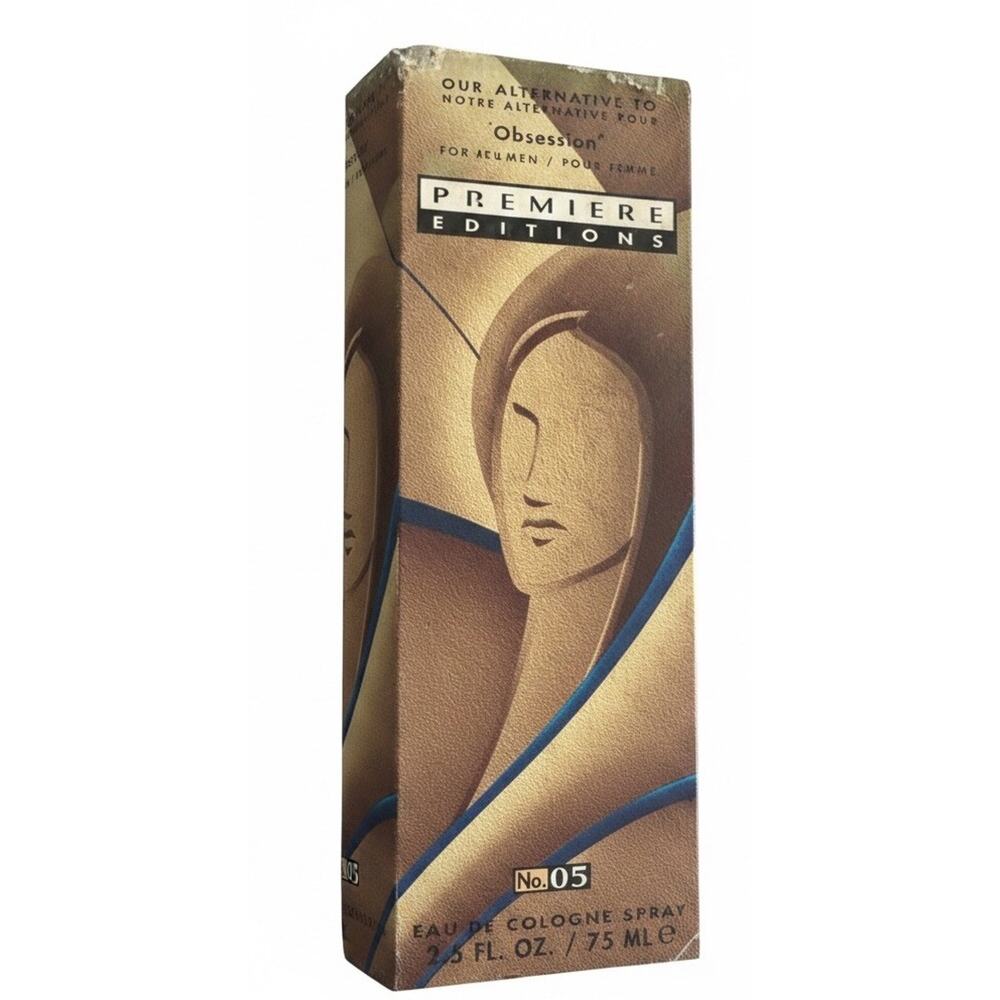 Vintage 90's Premiere Editions No. 05 Eau De Cologne Spray 2.5 Fl Oz Obsession